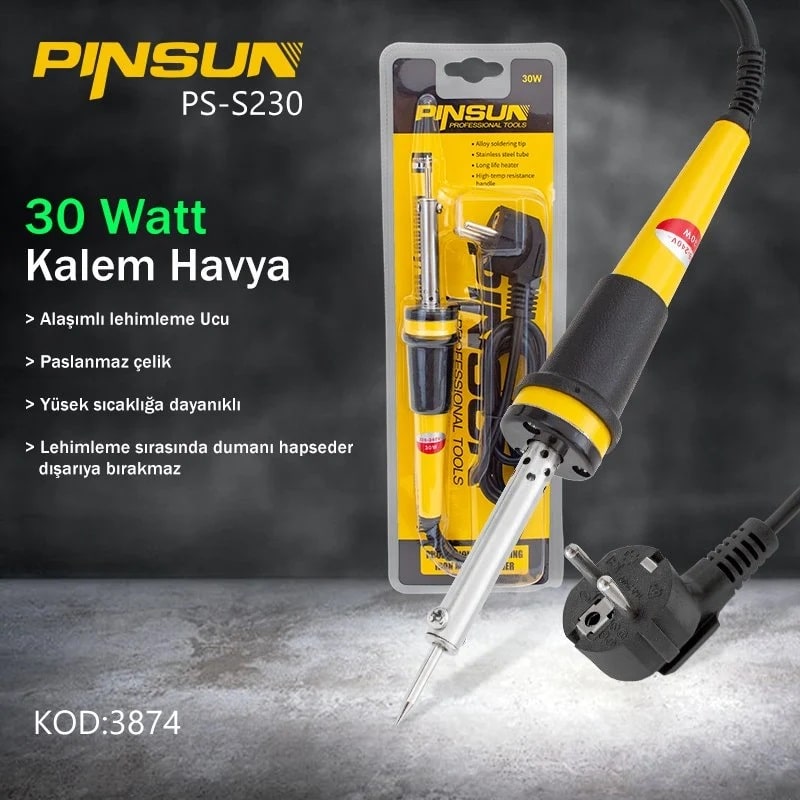 Yüksek Kaliteli Pinsun PS-S230 30W Kalem Havya