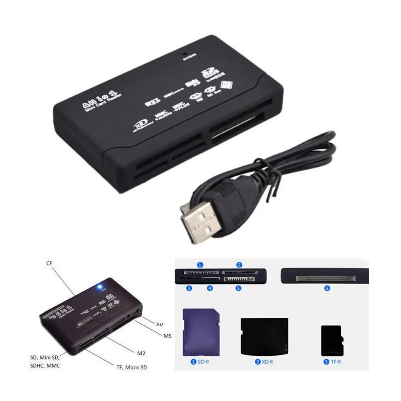 USB 2.0 USB kart okuyucu adaptör TF CF SD Mini SD