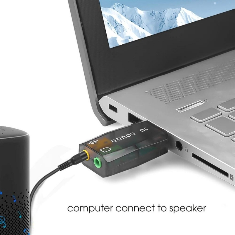 Harici USB ses kartı 3.5mm Mic kulaklık ses adaptörü