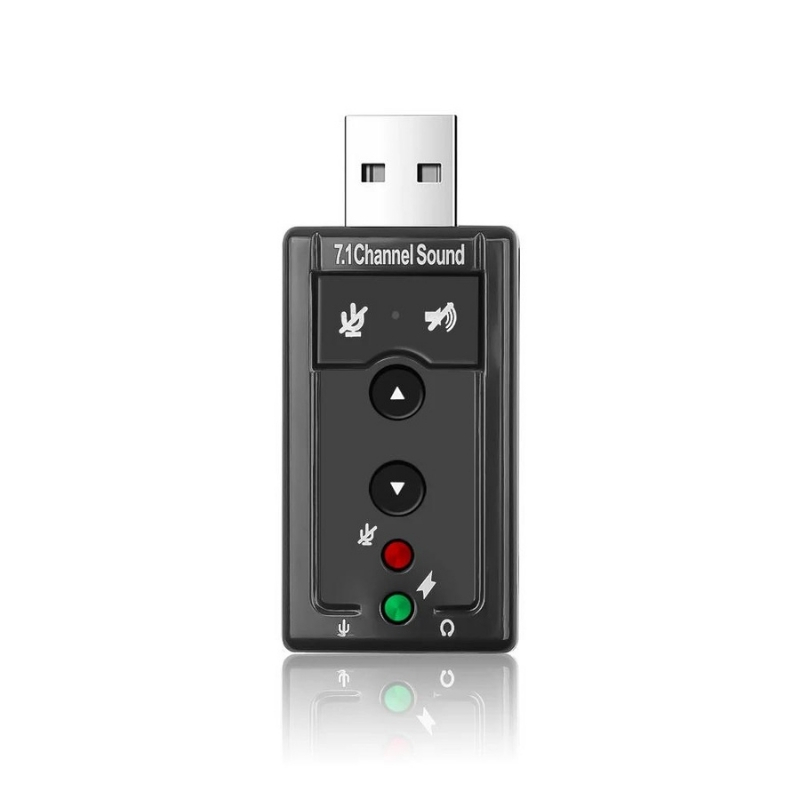 Mini USB 2.0 3D sanal 480Mbps 7.1 kanal ses kartı adaptörü