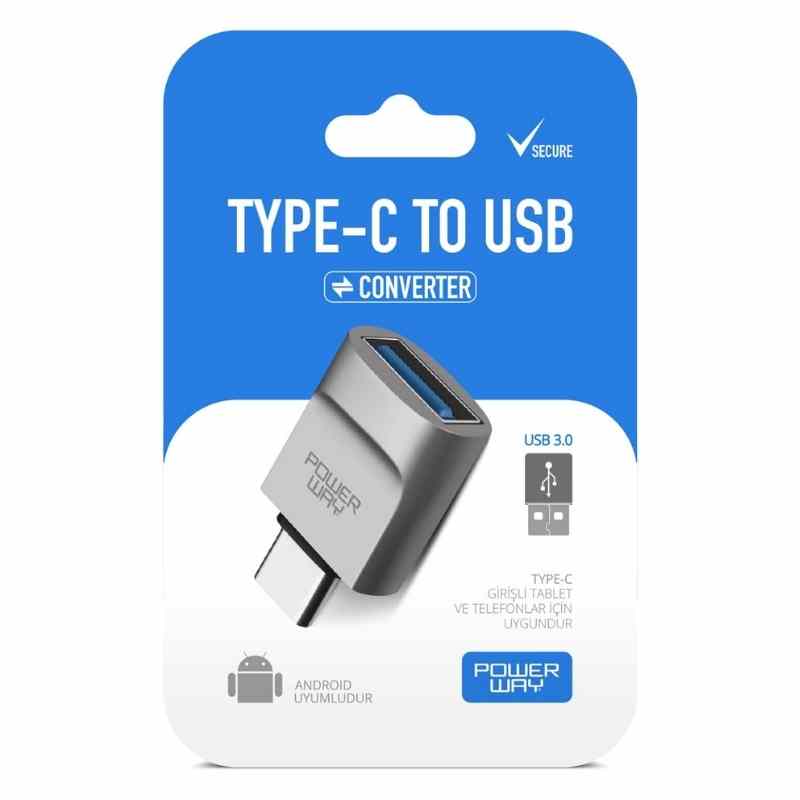 PowerWay 3.0 Type-C OTG Çevirici Dönüştürücü Adaptör