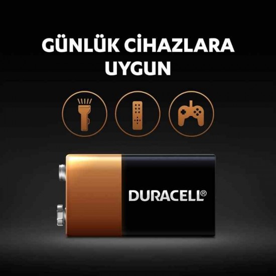 Duracell 9V Alkalin Pil