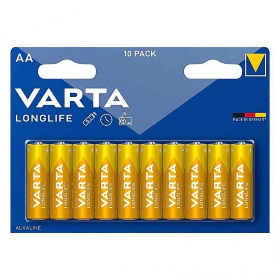 VARTA Longlife AA Alkalin kalem pil 10'lu paket