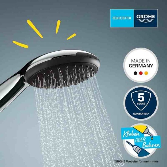 GROHE Vitalio Start 110 El Duşu Seti, 110mm Yuvarlak 3 Akışlı