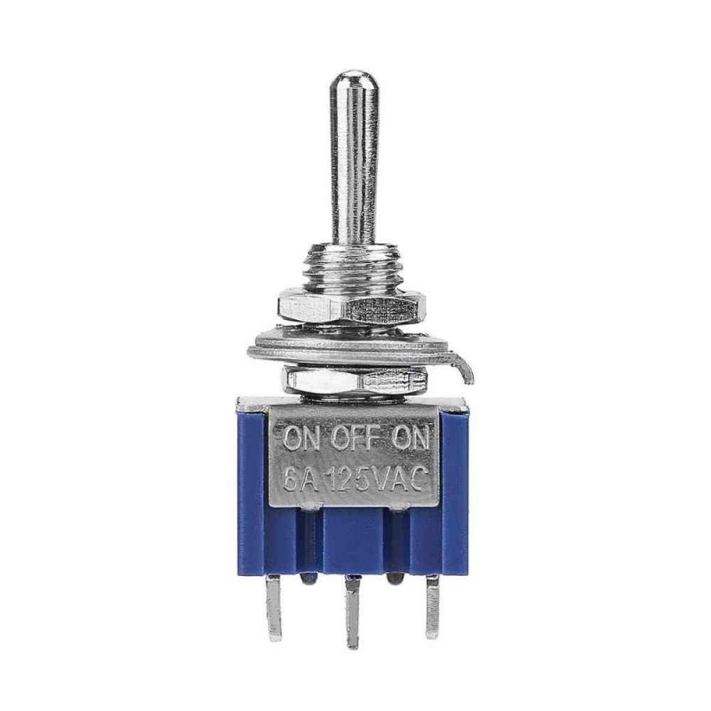 6A 125 VA Toggle Switch IC-140 On-Off-On Ø6mm MTS-103 3P