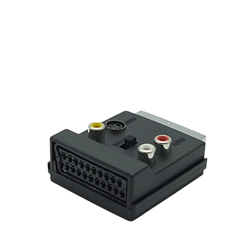 SCART 3RCA Jack S Video AV TV dönüştürücü adaptörü