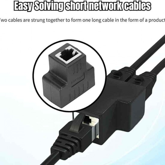 Ethernet kablosu adaptörü RJ45 2x LAN Splitter adaptör