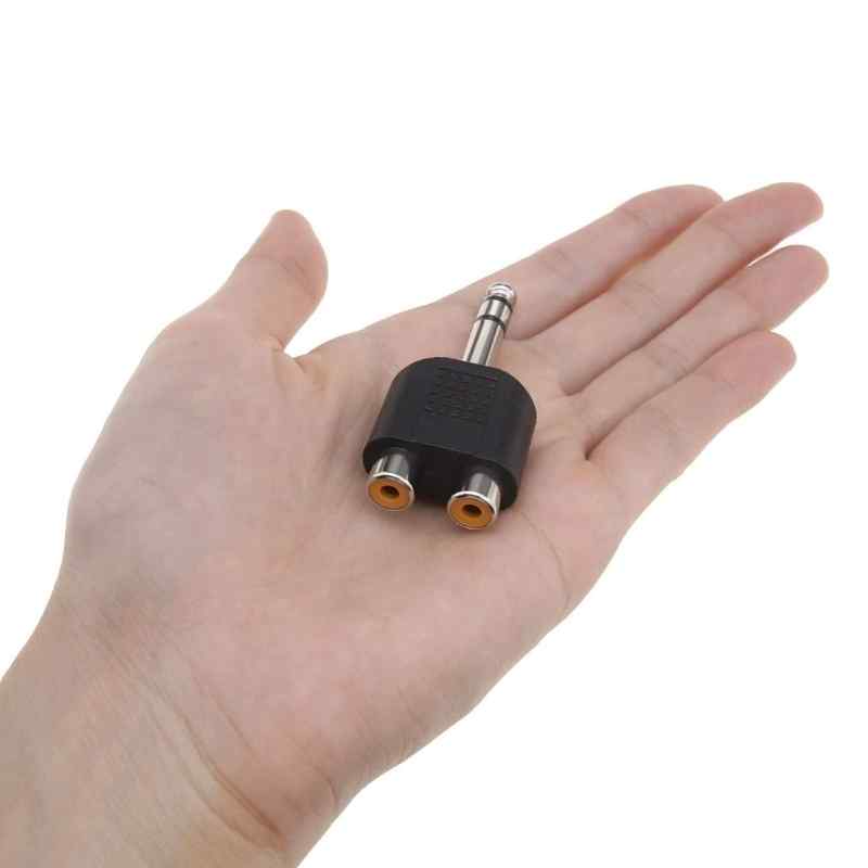 6,35 mm Stereo Erkek Jak Fiş Çift RCA Phono Dişi Soket 