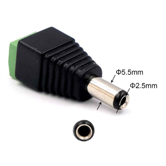 DC erkek Jack fiş konnektörü 2.1x5.5mm güç kaynağı adaptörü