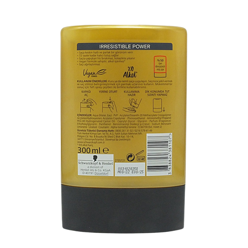 Taft Saç Jölesi 300 ml İrresistable Power