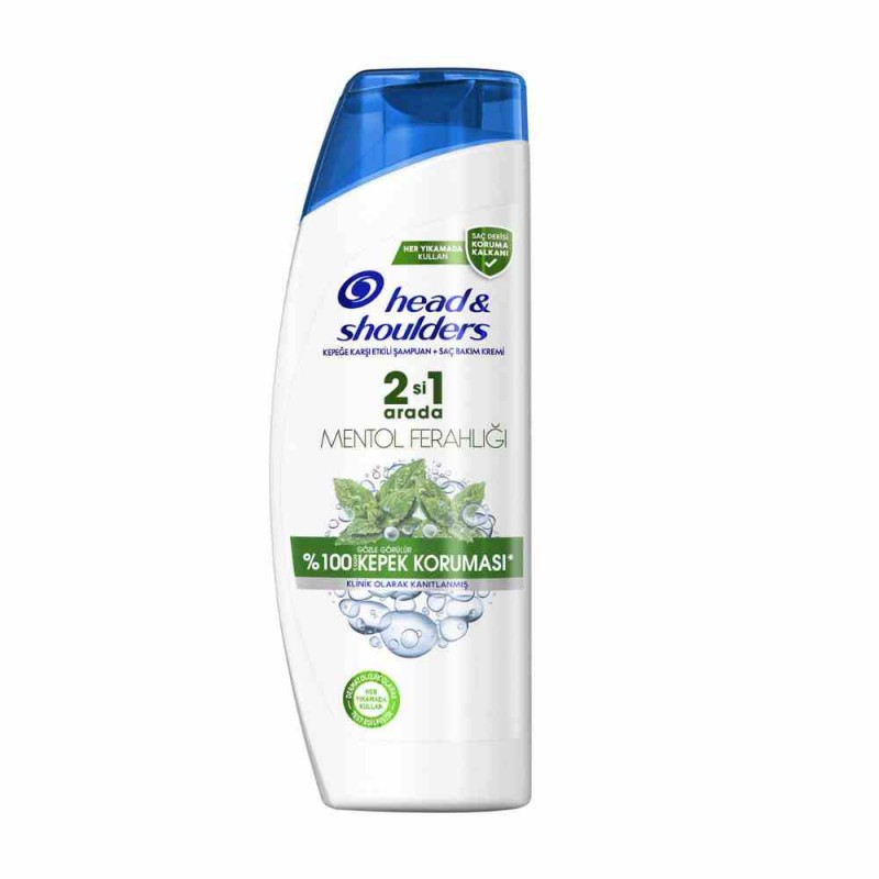 Head&Shoulders Şampuan 2 si 1 Arada Kepeğe Karşı Etkili Mentol Ferahlığı 250 ml