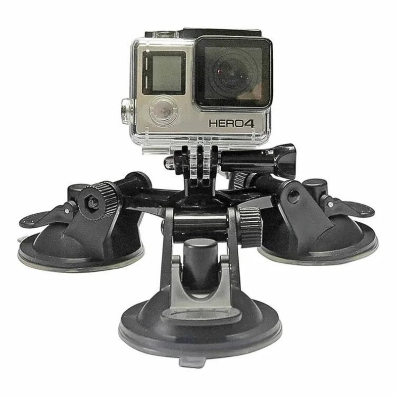 Gopro 7 8 9 10 Araba cam tutucu 3 vantuzlu tripod maunt