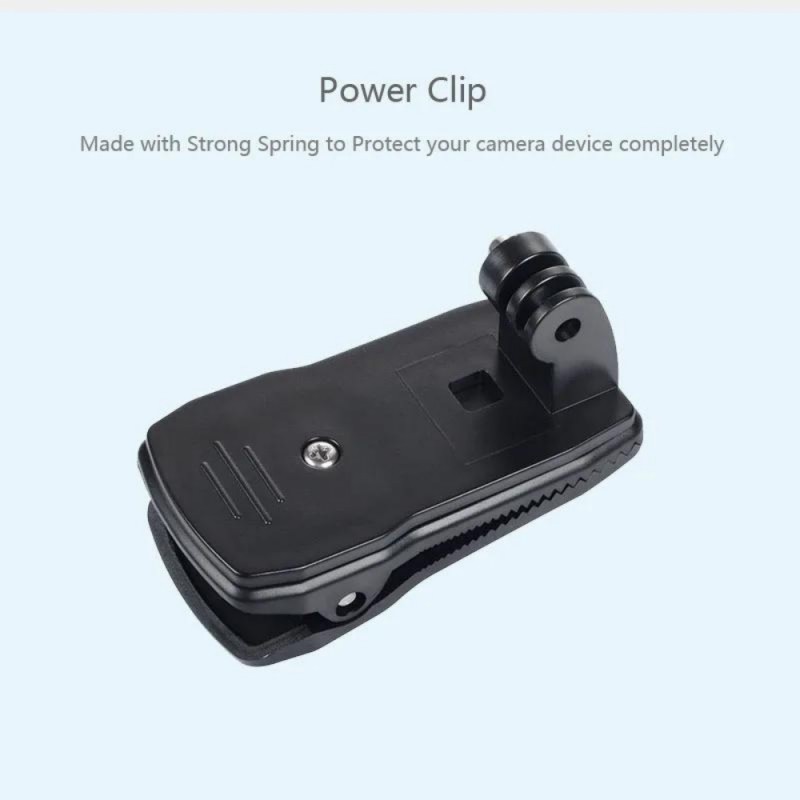 GoPro Hero Kameralar için 360° Dönen Omuz Kemeri Klipsi