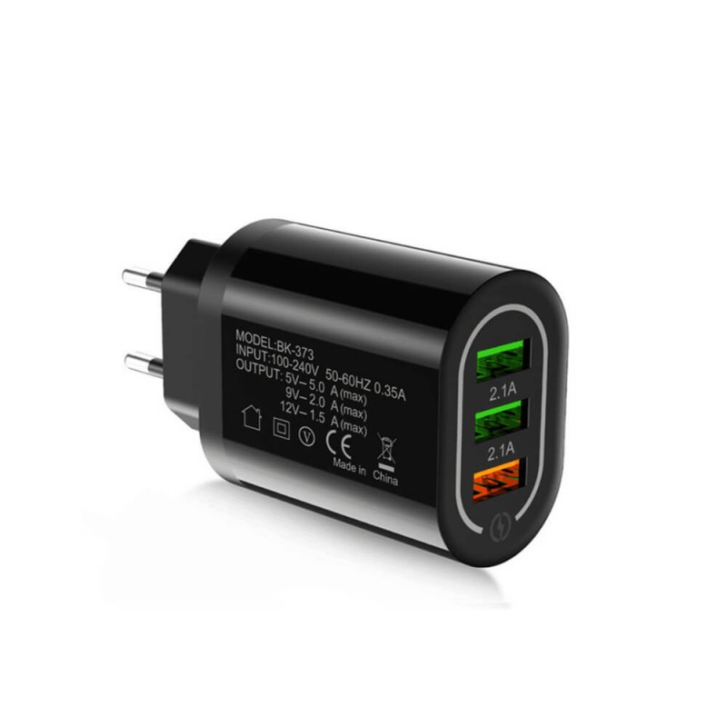 3 Port USB hızlı şarj r QC 3.0 hızlı şarj adaptörü cep telefonu hızlı şarj cihazı