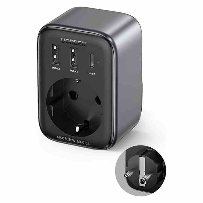 UGREEN USB soketi 30W hızlı şarj USB C soket adaptörü
