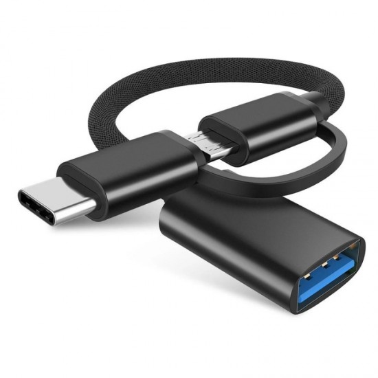 2 in 1 USB 3.0 OTG Kablo C Tipi mikro usb USB3.0 adaptörü
