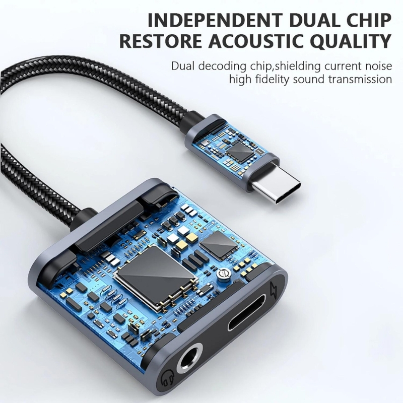 USB C type C Jack 3.5mm adaptörü 2 in 1 AUX ses kablosu USB C type C Jack 3.5mm adaptörü 2 in 1 AUX ses kablosu