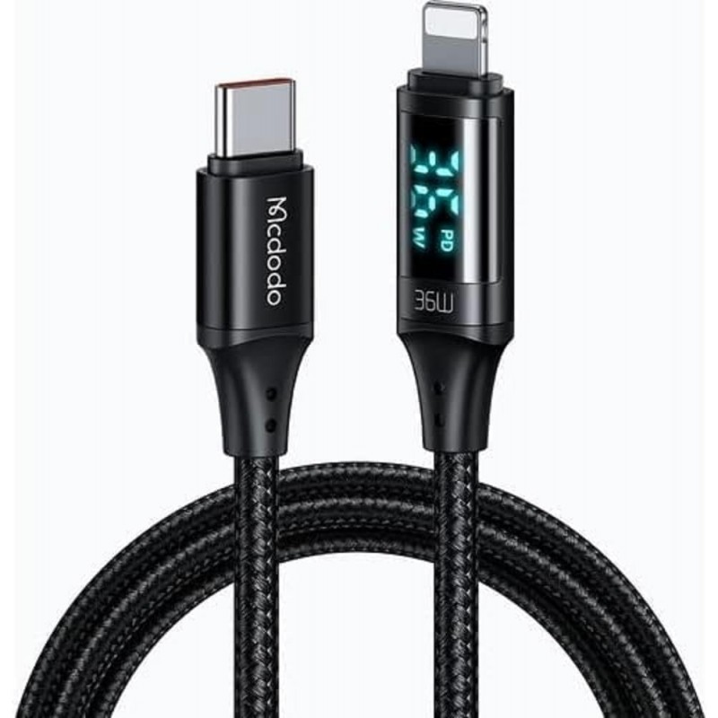 Mcdodo 36W Type-C To Lightning Göstergeli Şarj Kablosu 1.2 mt Mcdodo 36W Type-C To Lightning Göstergeli Şarj Kablosu 1.2 mt