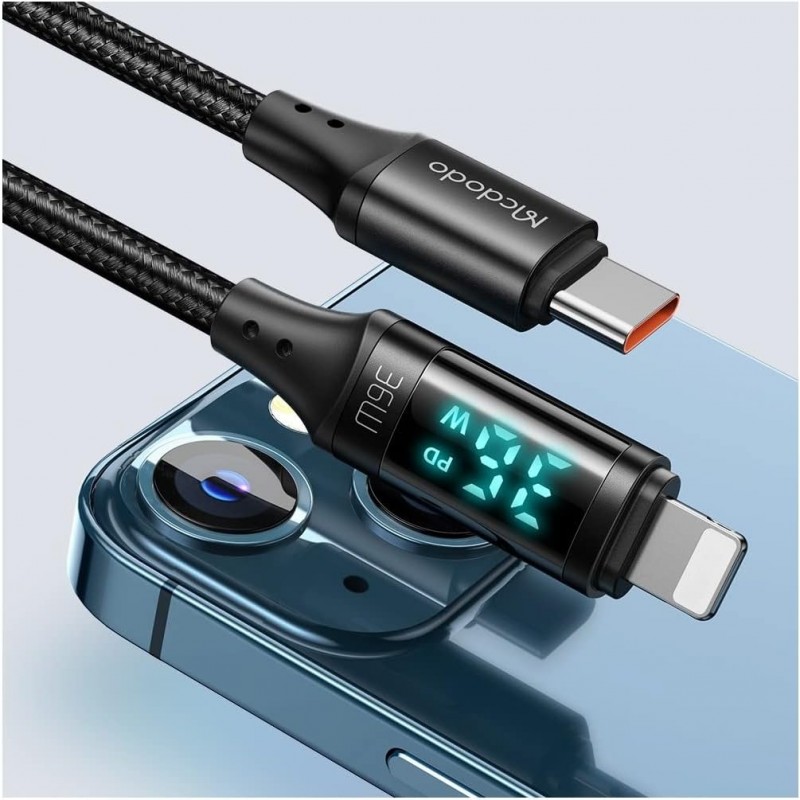 Mcdodo 36W Type-C To Lightning Göstergeli Şarj Kablosu 1.2 mt Mcdodo 36W Type-C To Lightning Göstergeli Şarj Kablosu 1.2 mt