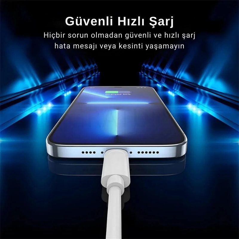 Apple iPhone X XR XS 14 8 7 6S 6 artı 13 12 11 Pro Max iPad USB şarj kablosu 1.2 mt