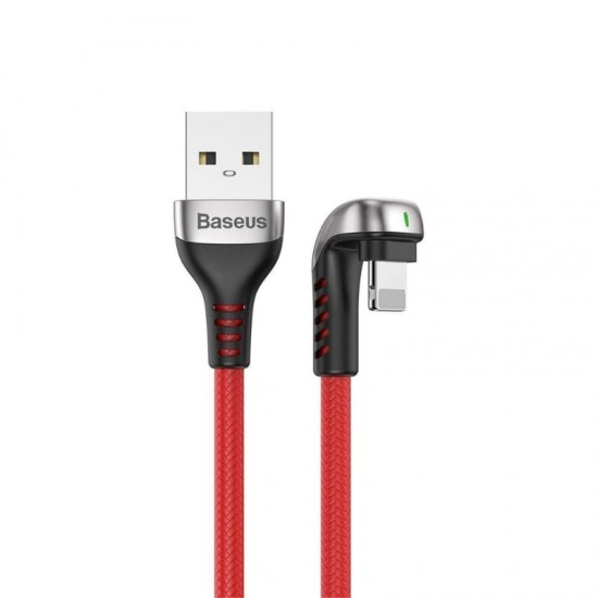 Baseus U-Şekilli Oyun Kablosu USB iphone 2.4A için 1 metre Kırmızı