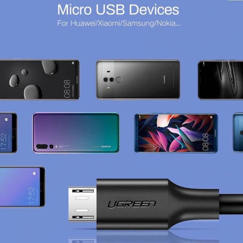 UGREEN 2.0 A USB-A & Micro USB Şarj Kablosu 1 Metre UGREEN 2.0 A USB-A & Micro USB Şarj Kablosu 1 Metre