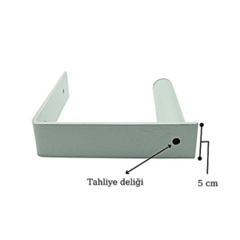 Çanak Anten Duvar Montajı için U Ayak - 20 cm Gri