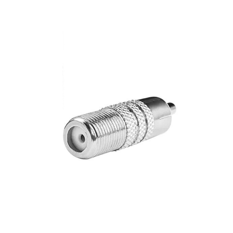 F tipi dişi RCA erkek konnektör gümüş RF adaptörü koaksiyel dönüştürücü