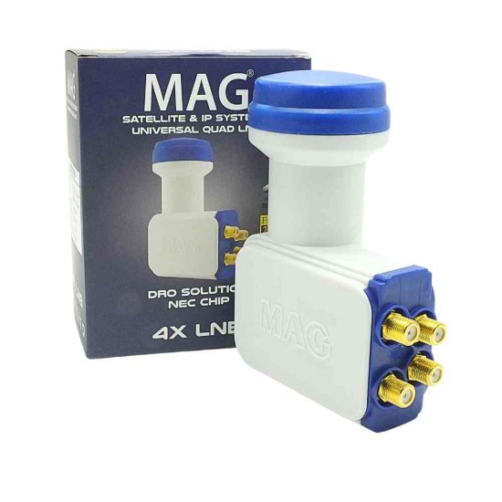 Mag 4'lü Quad Altın Uçlu Üniversal Lnb 0.1db