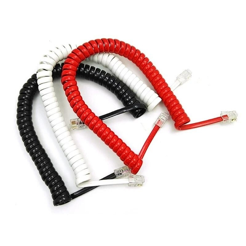 RJ9 Spiral Sabit Telefon Ahize Kablosu 1.85 metre