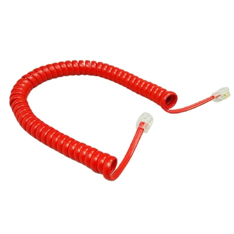 RJ9 Spiral Sabit Telefon Ahize Kablosu 1.85 metre