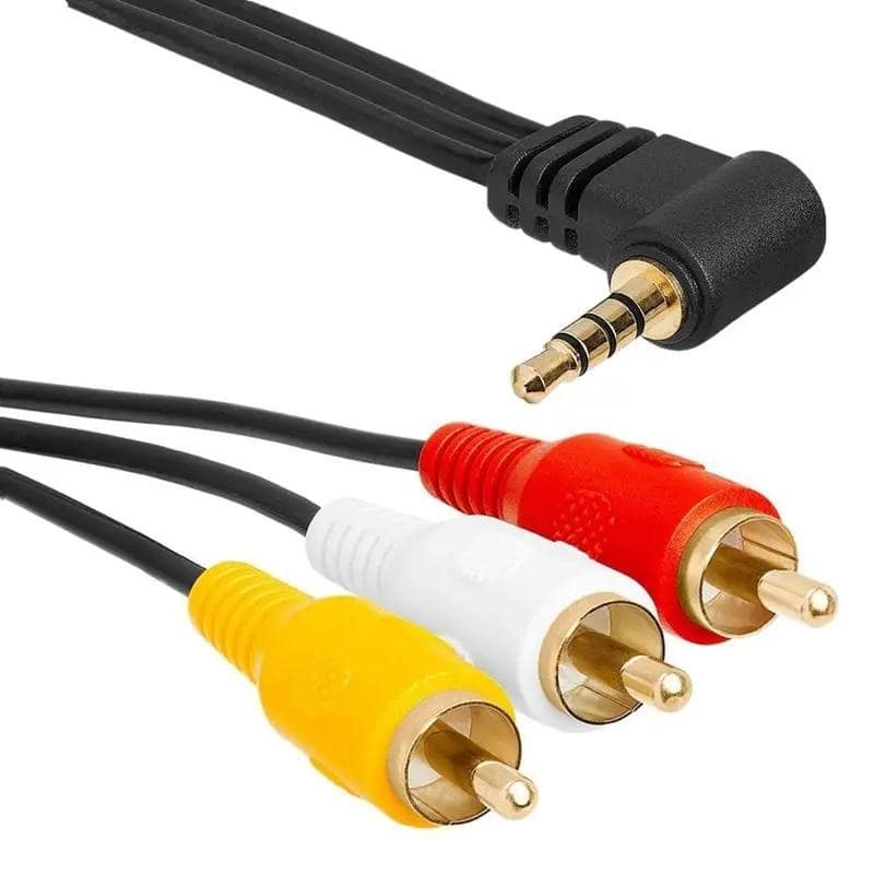 Uydu Alıcı Av Kablo 3.5mm Stereo L Erkek 3 RCA Kablo 1.5 Metre