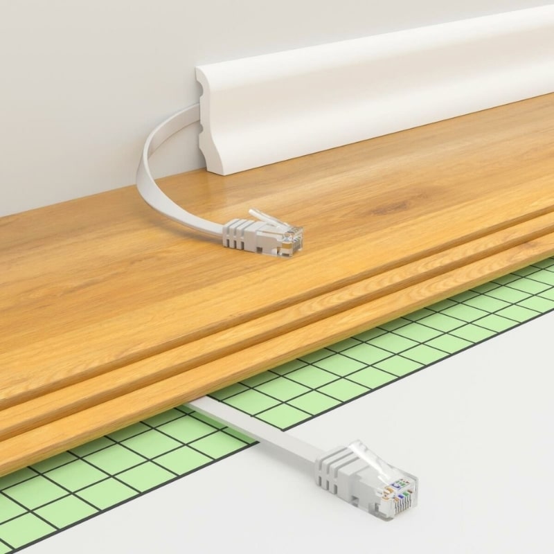 Yüksek Hızlı Yassı Cat 6 Ethernet Ağ kablosu 2 Metre