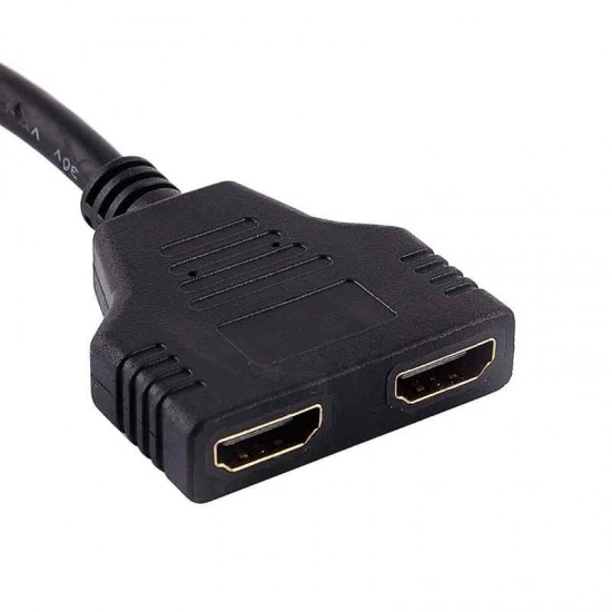 Hdmi Erkek-Hdmi Dişi X 2 Adaptör 30 Cm Kablo Çoklayıcı