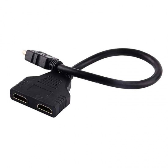 Hdmi Erkek-Hdmi Dişi X 2 Adaptör 30 Cm Kablo Çoklayıcı