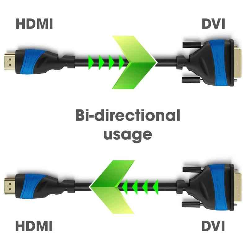 KabelDirekt HDMI-DVI çevirici dönüştürücü kablo 2 metre