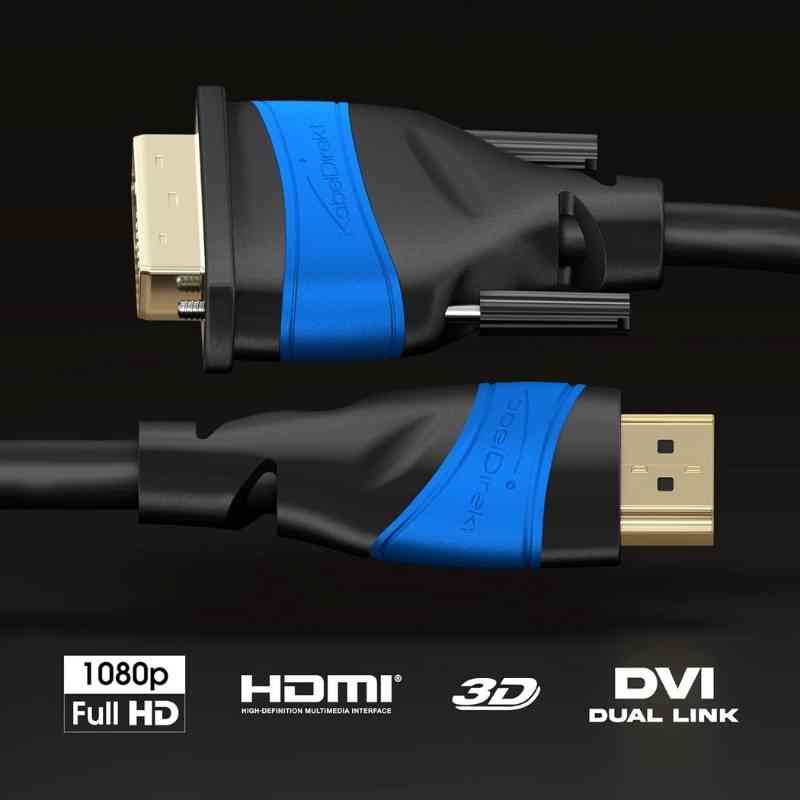 KabelDirekt HDMI-DVI çevirici dönüştürücü kablo 2 metre