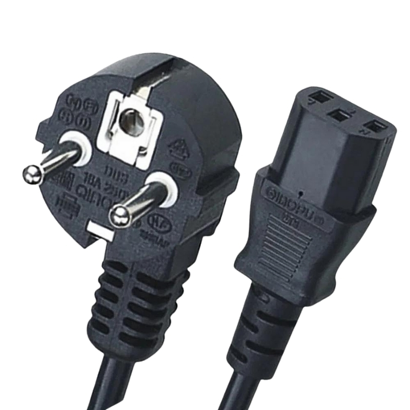 Power güç kablosu Euro fiş IEC C13 AC Tv güç elektrik kablosu