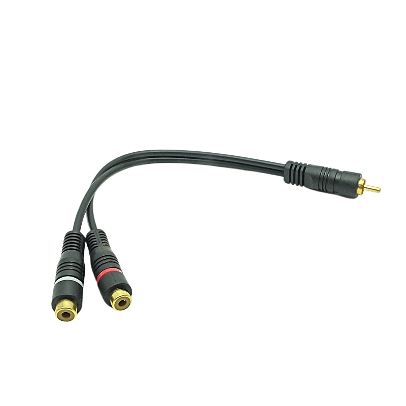 1 RCA Erkek 2 RCA Dişi 25 Cm Anfi Y Kablo