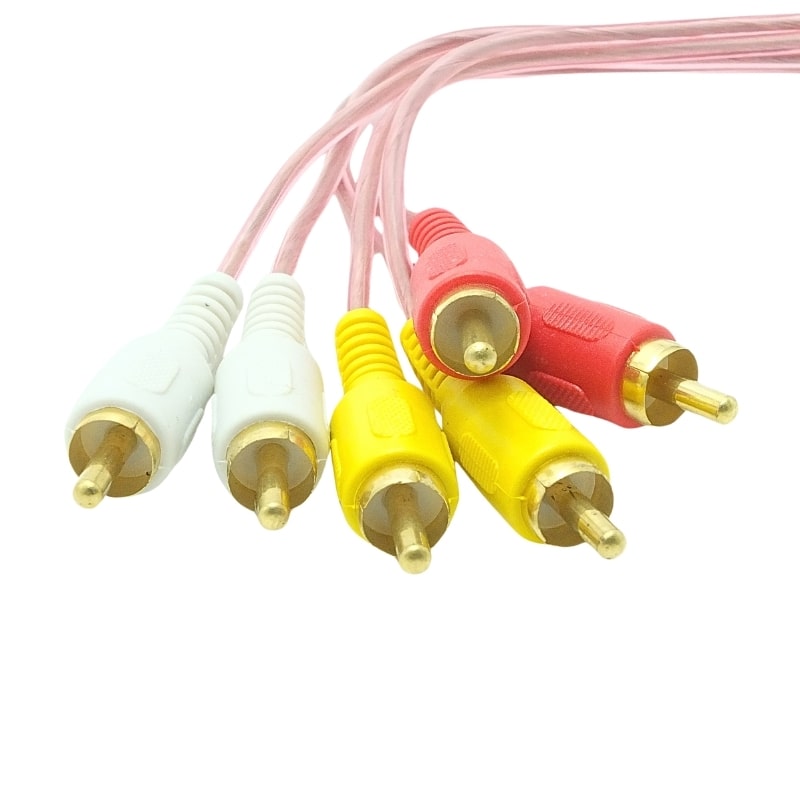 5+1 Ses Sistemi Kablosu 3.5mm Stereo Dişi / 6 RCA Erkek