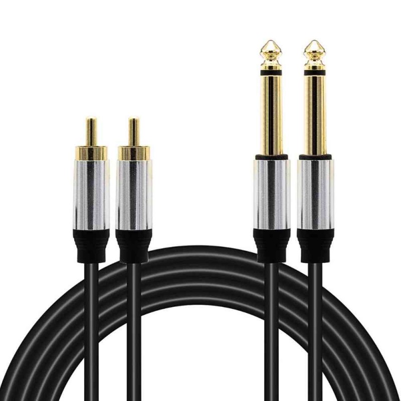 Magicvoice 2x 6.3 Mm Mono Erkek - 2x Rca Erkek Kablo 1.5 Metre