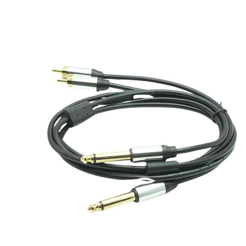Magicvoice 2x 6.3 Mm Mono Erkek - 2x Rca Erkek Kablo 1.5 Metre