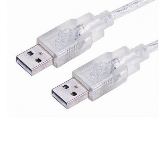 USB Erkek - Erkek Şeffaf Kablo 40 Cm