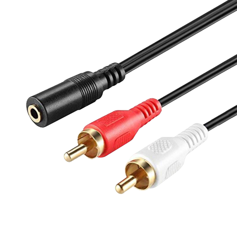 2 RCA - 3.5mm Stereo Dişi Kablo 1.5 Metre