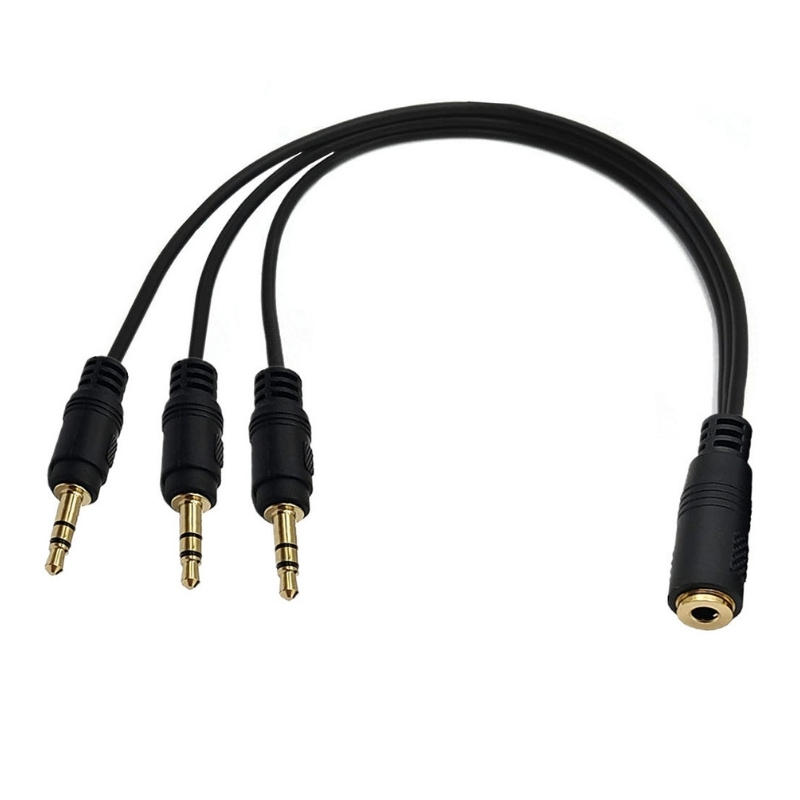 3.5 mm Stereo Dişi 3xErkek 3.5 mm 5+1 Ses Dağıtıcı Kablo