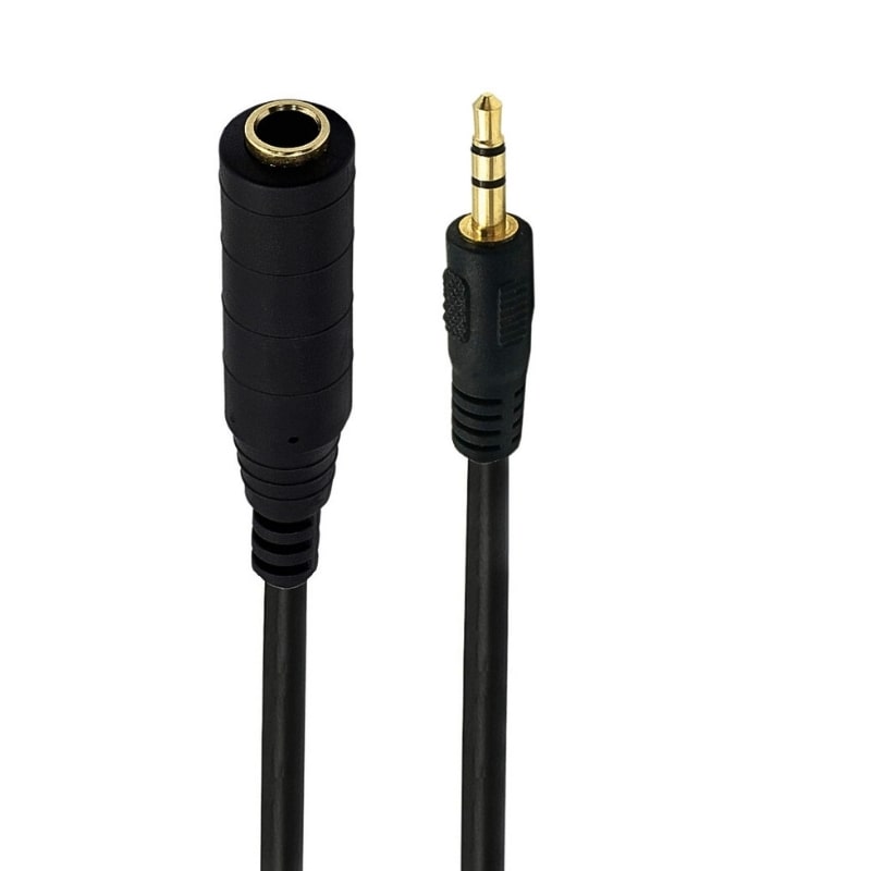 3.5mm Stereo Erkek-Dişi Kulaklık Uzatma Kablosu Adaptörü 25 cm
