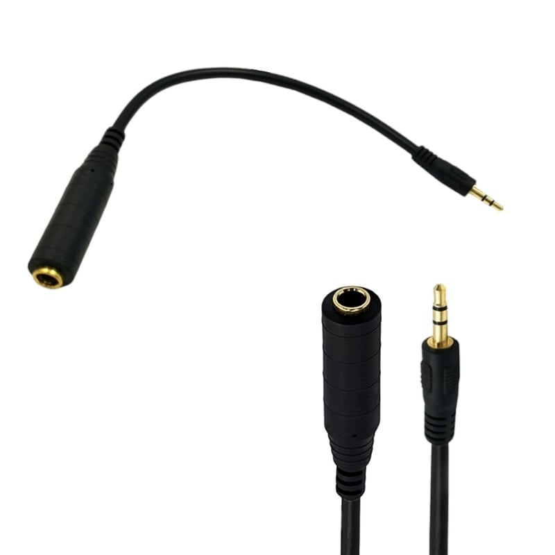 3.5mm Stereo Erkek-Dişi Kulaklık Uzatma Kablosu Adaptörü 25 cm