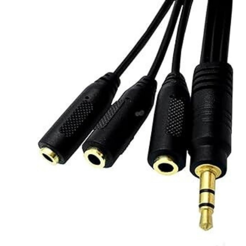 Ses Dağıtıcı Aux Kablo Stereo 3.5mm Erkek, 3 Stereo 3.5mm Dişi