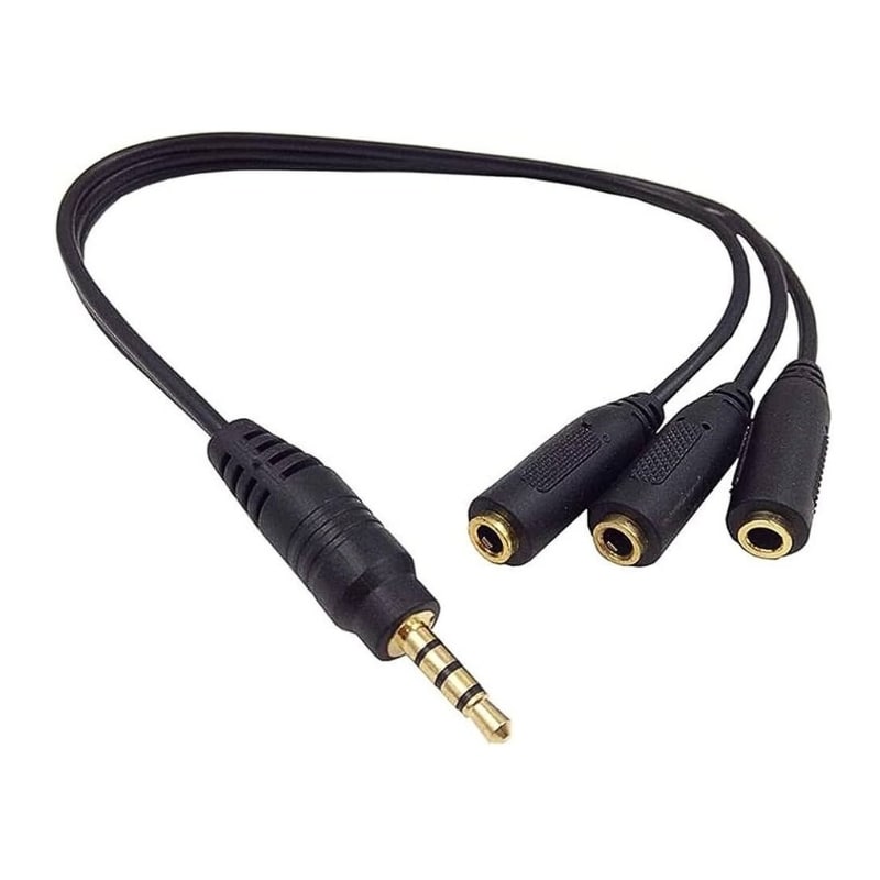 Ses Dağıtıcı Aux Kablo Stereo 3.5mm Erkek, 3 Stereo 3.5mm Dişi