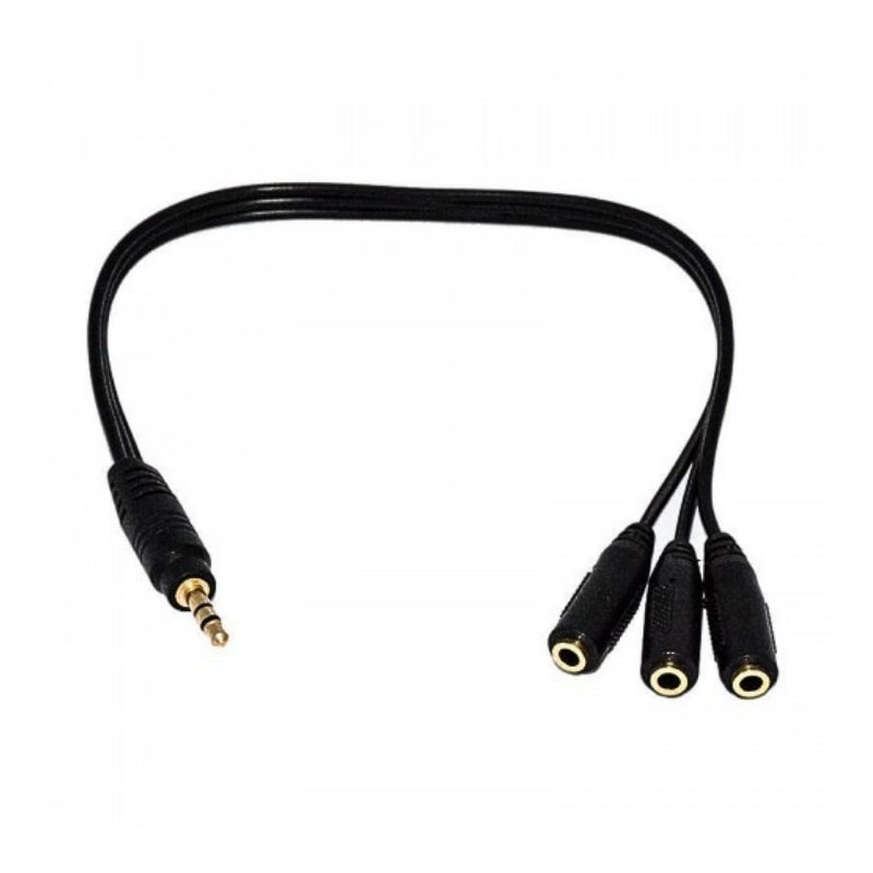 Ses Dağıtıcı Aux Kablo Stereo 3.5mm Erkek, 3 Stereo 3.5mm Dişi